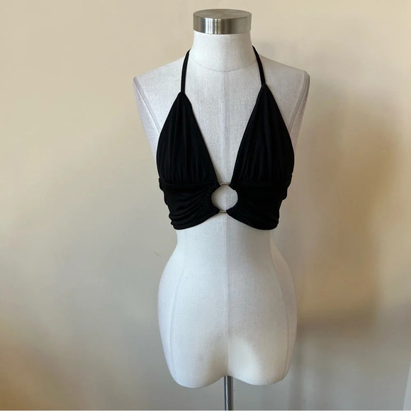 I am Gia Kiki halter crop top black 13830 - Picture 7 of 11